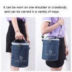 Runde Lunchtasche, isolierte Lunchbox, faltbare und tragbare Lunchtasche, L, M – Bild 6