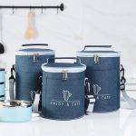 Runde Lunchtasche, isolierte Lunchbox, faltbare und tragbare Lunchtasche, L, M – Bild 7