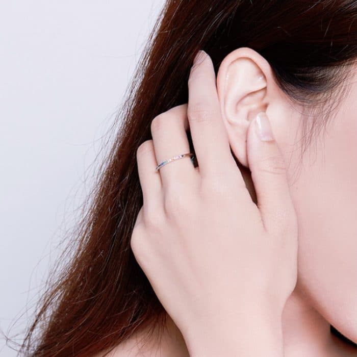 Ring aus Sterlingsilber, S925, farbiger Zirkonring – Bild 6