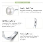 S925 Sterling Silber Ring Female Pearl Open Ring – Bild 5