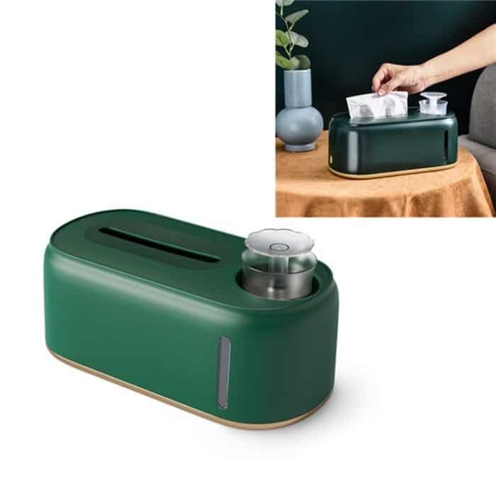 TBD0426966503.jpg Befeuchtende Taschentuchbox, kreative Nass- und Trocken-Taschentuchbox, Pure White Gray Bottom, Dark green White Bottom, Dark Green Gold Bottom – Bild 1