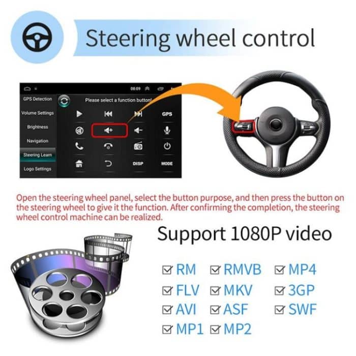 Universal-Maschine, Android-Smart-Navigation, Auto-Navigation, DVD, Rückfahrvideo, integrierte Maschine, 9inch 1+16G Standard, 9inch 2+16G Standard, 9inch 2+32G Standard, 10inch 1+16G Standard, 10inch 2+16G Standard, 10inch 2+32G Standard... – Bild 9
