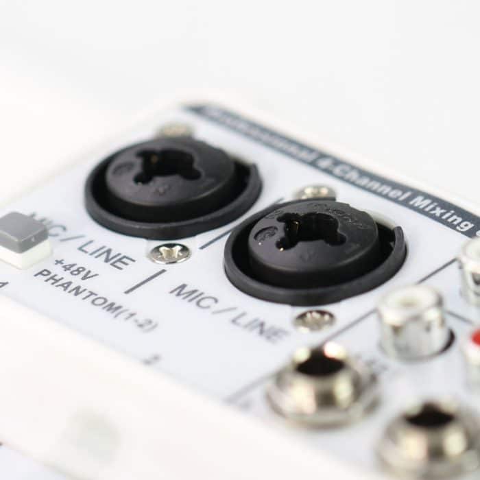 TU04 BT Sound-Mischpult, Aufnahme 48 V Phantomspeisung, Monitor, AUX-Pfade plus Effekte, 4-Kanal-Audiomischer mit USB – Bild 5