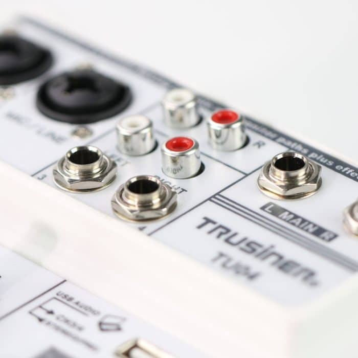 TU04 BT Sound-Mischpult, Aufnahme 48 V Phantomspeisung, Monitor, AUX-Pfade plus Effekte, 4-Kanal-Audiomischer mit USB – Bild 6