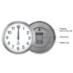 Intelligente Netzwerk-automatische Zeitsynchronisation, WLAN-Wanduhr, moderne, minimalistische, leise Wohnzimmeruhr, 12 inch, 14 inch, 16 inch – Bild 4