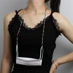 5 Stück Masken-Lanyard, handgefertigte Kristallperlenkette, Anti-Drop-hängende Brillenkette, Colorful, Black, Red, White – Bild 5