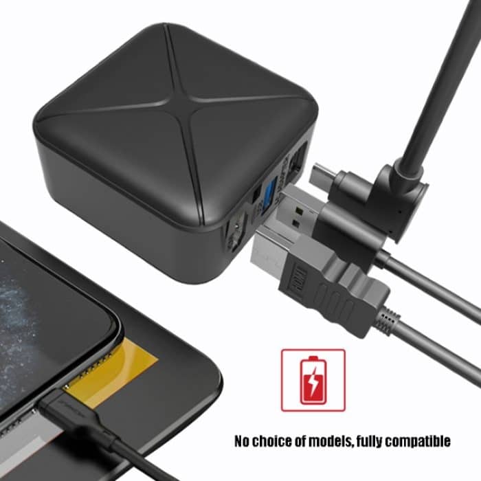 Multifunktionsprojektion und Lade-AC-Adapter-Basis, unterstützt Android/PC/Lite für Switch, Black+US Plug, Black+EU Plug, Black+UK Plug – Bild 7
