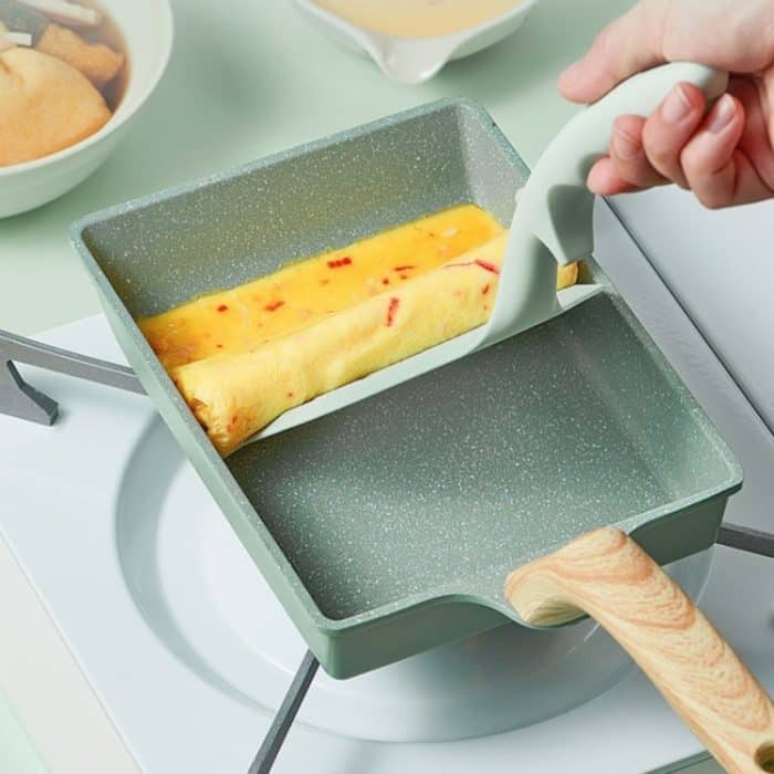 Tamagoyaki Mini Antihaft-Pfanne Frühstückspfanne mit flachem Boden, Long-shaped, Square – Bild 5