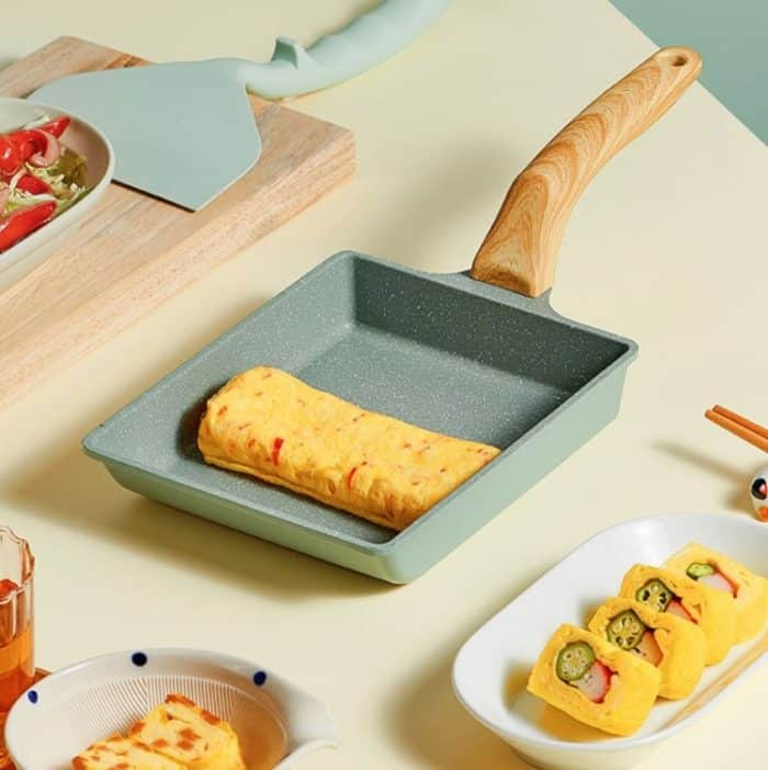 Tamagoyaki Mini Antihaft-Pfanne Frühstückspfanne mit flachem Boden, Long-shaped, Square – Bild 6