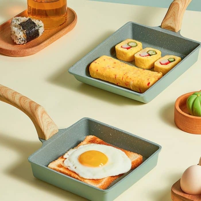 Tamagoyaki Mini Antihaft-Pfanne Frühstückspfanne mit flachem Boden, Long-shaped, Square – Bild 7