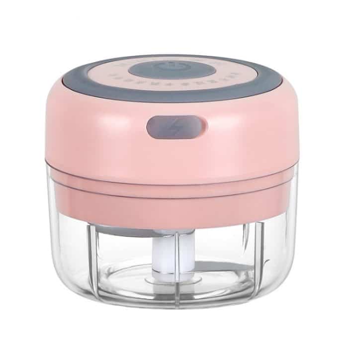 Elektrischer USB-wiederaufladbarer Knoblauch-Mischstampfer, ergänzender Lebensmittelstampfer, Edelstahl-Zerkleinerungs-Knoblauchschälgerät, kabelloser Mini-Knoblauchschneider, Pink, Green, White – Bild 2