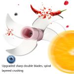 Elektrischer USB-wiederaufladbarer Knoblauch-Mischstampfer, ergänzender Lebensmittelstampfer, Edelstahl-Zerkleinerungs-Knoblauchschälgerät, kabelloser Mini-Knoblauchschneider, Pink, Green, White – Bild 5