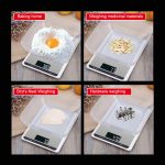 Edelstahl-Küchenwaage, Haushaltsnahrung, elektronische Waage, 5kg/1g, 10kg/1g – Bild 10