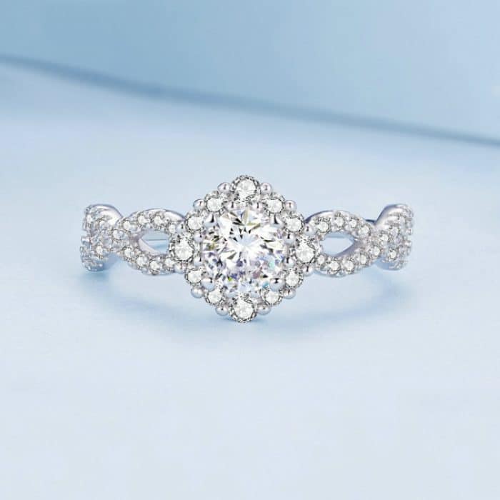 Ring aus Sterlingsilber mit S925-Weißgoldbeschichtung und Zirkonia-Unendlichkeitssymbol – Bild 3