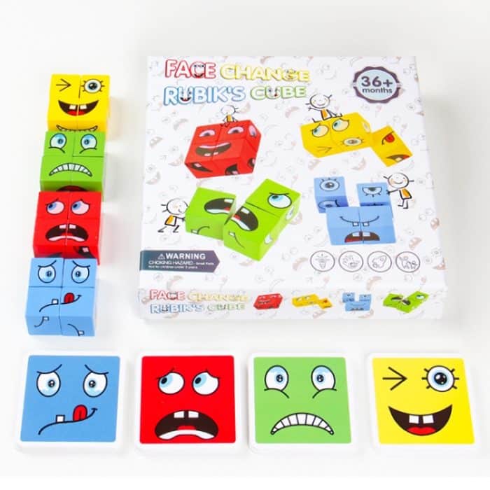 Hölzerner Kinderpuzzle-Herausforderungsstufenspielzeug-Ausdruck-Denken-Trainings-Baustein – Bild 1