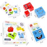 Hölzerner Kinderpuzzle-Herausforderungsstufenspielzeug-Ausdruck-Denken-Trainings-Baustein – Bild 3