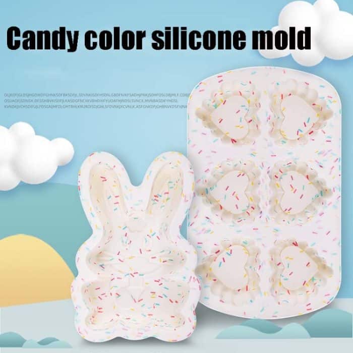 GW20035 DIY Candy Color Cartoon Silikon Kuchen Toast Eisform, 12 Inch Rectangular, 12 Inch Round, 11 Inch Round, 8 Inch Sheep, 8 Inch Bunny, 8 Inch Chicken, 6-hole Muffin Vup, 12 Inch Savarin Cake Mold – Bild 3