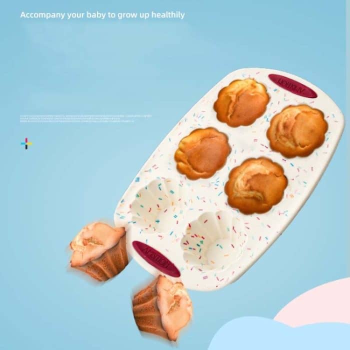 GW20035 DIY Candy Color Cartoon Silikon Kuchen Toast Eisform, 12 Inch Rectangular, 12 Inch Round, 11 Inch Round, 8 Inch Sheep, 8 Inch Bunny, 8 Inch Chicken, 6-hole Muffin Vup, 12 Inch Savarin Cake Mold – Bild 9