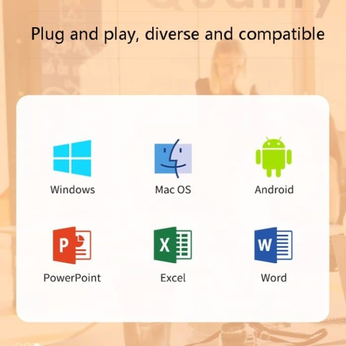 Deli 2,4 GHz Laser-Umblätterstift, wiederaufladbarer Sprachprojektorstift, 2802PL (White), 2802PL (Black), 2802L (White), 2802L (Black) – Bild 8