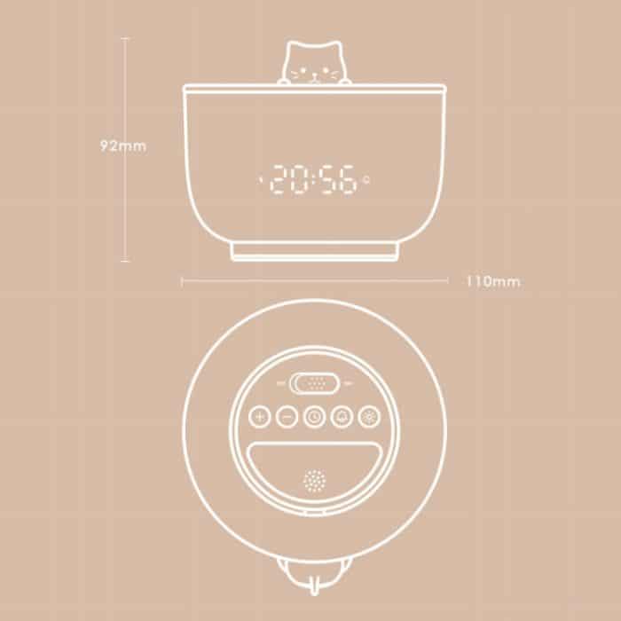 Nachtlicht mit Katzenwecker, 2 W, LED, wiederaufladbar, verstellbar, für Kinder, Schlafzimmer, Nachttischlampe – Bild 3