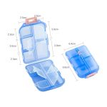 Mizi kleine Pillendose, tragbare Medikamentendosen, 10 Grid (Gray), 10 Grid (Brown), 10 Grid (Green), 10 Grid (Blue), 10 Grid (White), 10 Grid (Pink), 7 Grid (Grey), 7 Grid (Brown), 7 Grid (Green), 7 Grid (Blue), 7 Grid (Pink) – Bild 3