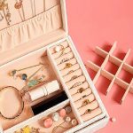 Mehrschichtige Flip-Cover mit Schloss, Schmuckschatulle, einfarbig, Schmuck-Desktop-Aufbewahrungsbox – Bild 6