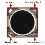 6620 12 Zoll LED Einfache Wanduhr Wohnzimmer Runde Stille Digitale Temperatur Und Luftfeuchtigkeit Elektronische Uhr, White Frame EU Plug, Black Frame EU Plug, White Frame US Plug, Black Frame US Plug – Bild 8