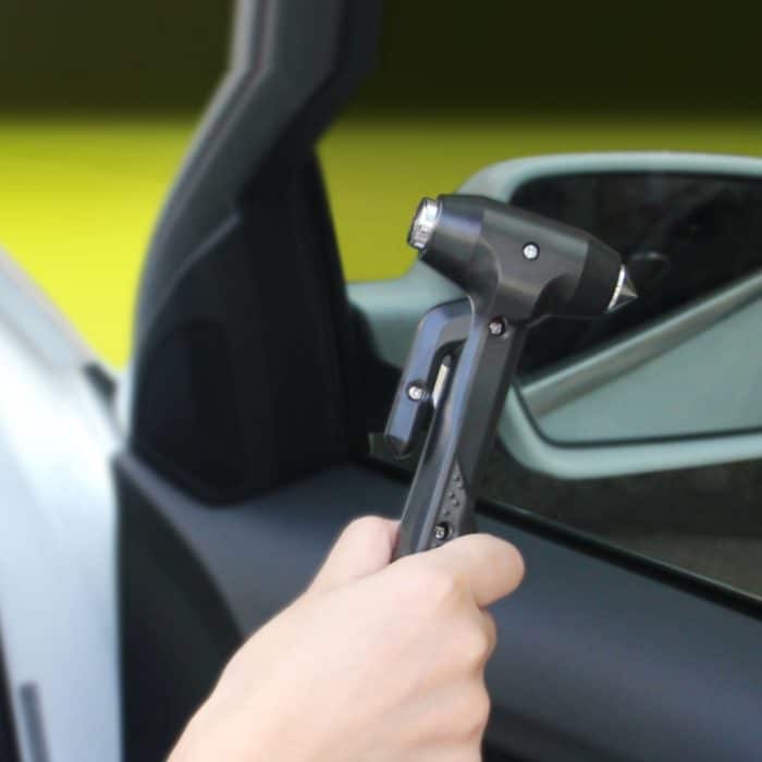 Auto-Sicherheits-Lebensrettungshammer, Auto-Notfall-Multifunktions-Fensterbrecher, Upgraded Black, Upgraded Red, Ordinary Red, Deluxed Black With Fixed Rack, Deluxed Red With Fixed Rack, Deluxed Silver 3 in 1 – Bild 6