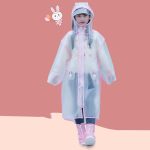 CYX307 Schüler und Kinder mit Schultaschen, Regenmänteln, wasserdichter Ganzkörper-Poncho, M, L, XL