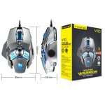 T-WOLF V10 USB-Schnittstelle, 7 Tasten, 6400 DPI, kabelgebundene Gaming-Maus, benutzerdefinierte Makroprogrammierung, 4-Farben-Atmungslicht-Gaming-Maus, Kabellänge: 1,5 m – Bild 3