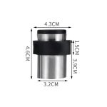 2 Stück Gummi-Anti-Kollisions-Tür-Zahnrad-Stanz-Edelstahl, rund, türbeständig, für Zuhause, bodenförmig, zylindrische Türberührung, 46mm Punch, 60mm Punch, 80mm Punch, 46mm Punch-free, 60mm Punch-free, 80mm Punch-free... – Bild 2