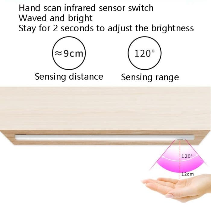 LED-Induktions-Schranklampe, USB-Smart-Sensing-Lichtleiste, 2 PCS 20cm, 30cm, 40cm, 50cm – Bild 6