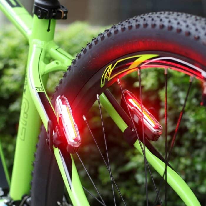 Fahrradlicht USB-Lade-LED-Warnlicht Nachtreiten COB-Rücklicht, Spezifikation:, 7505C Red White Blue Light, 7505A Single Red Light, 7505B Red White Light, 7505 Red Blue Light – Bild 6