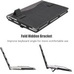 13,3-Zoll-Laptop-Anti-Fall-Schutzhülle aus Leder mit Ständer – Bild 3