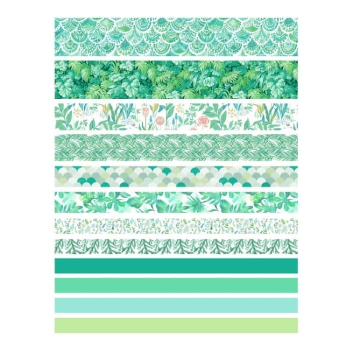 TBD0586810601.jpg 2 Packungen Antik- und Papierband-Handbuch-DIY-Dekorationsmaterial, Green Mint, Blue Trajectory, Geometric Patterns, Van Gogh Impression, Ancient Style, Syringe, Sakura Party, Flower Fragments – Bild 1