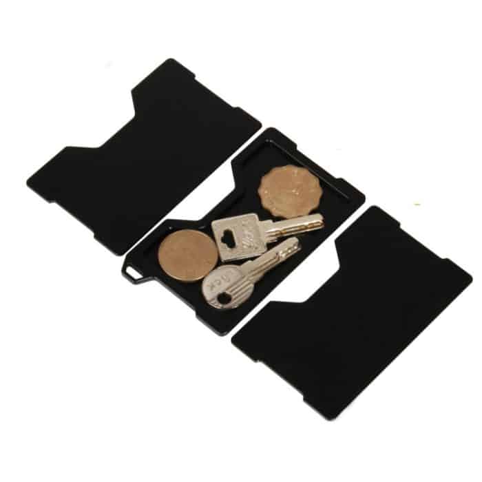 RFID-Kartenhalter aus Aluminiumlegierung, Diebstahlschutz, EDC-Geldbörse, Münzaufbewahrungsbox, Schlüsselkartenhalter, Red, Blue, Black, Brown, Orange, Grey, Red Main Body, Blue Main Body, Gray Main Body – Bild 3