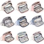 Angoo Federmäppchen mit großem Fassungsvermögen, niedliche Schreibwarentasche aus Segeltuch, Black White In The Palm, Fairy Plaid, Pink, Ink, Moon White, Qingtian, Begonia, Scottish Plaid, Gentle Breeze, Daisy, Dawn, Cherry Pink, Blue Gray, Ink Paintin... – Bild 2