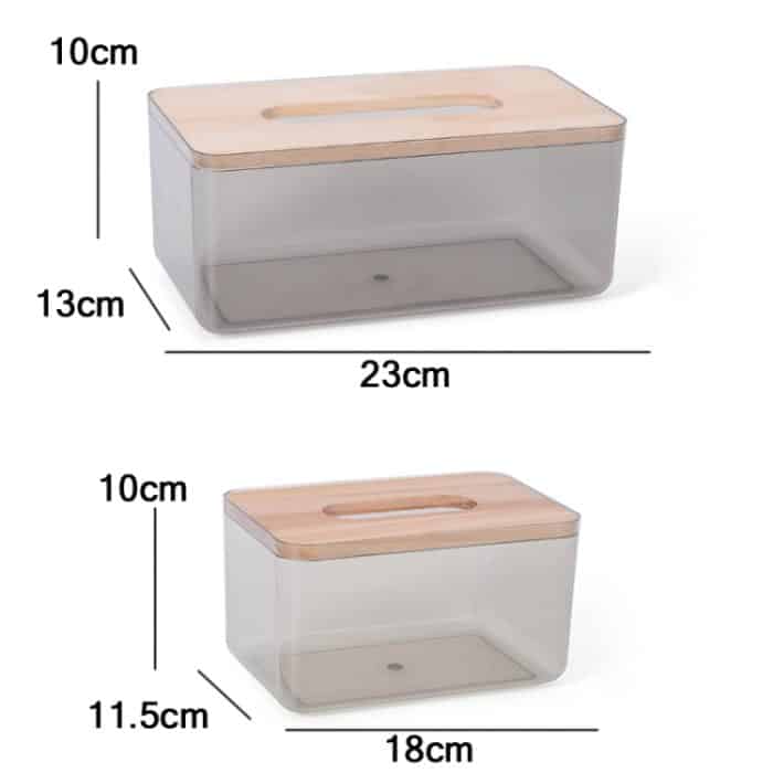 2 Stück transparente Taschentuch-Aufbewahrungsbox für den Haushalt, Wohnzimmer, Large（Black）, Large（Red）, Large（Blue）, Small（Black）, Small（Red）, Small（Blue）, Small（Yellow） – Bild 3