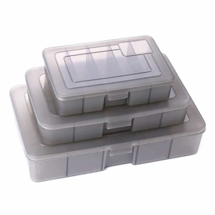 4 Stück HENGJIA qt051 Aufbewahrungsbox für Angelgeräte mit 5 Fächern, Größe:, Small, Medium, Large – Bild 6