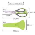 Abnehmbare magnetische Küchenschere aus Edelstahl für den Haushalt, die Küche, die Lebensmittelschere, die Kühlschrankschere, zufällige Farblieferung, 2 PCS With Sleeve Card Packaging, 2 PCS Single-cut Card Packaging – Bild 2