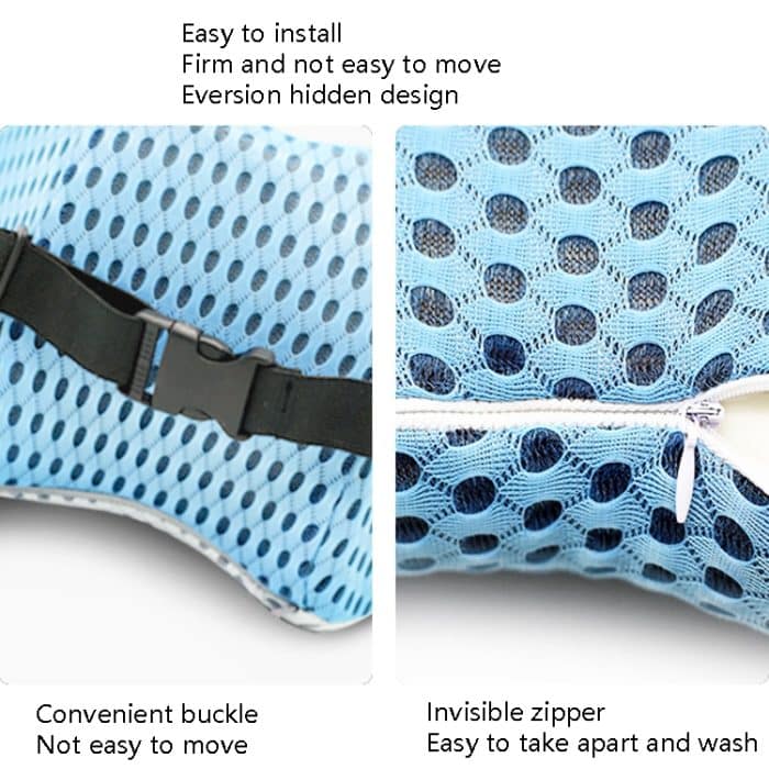 Autozubehör, Lendenwirbelstütze, Memory-Schaum, Auto-Rückenlehne, Lendenkissen, Sitzkissen, Lendenkissen, 4D Grid Blue, 4D Grid Light Gray, 4D Grid Dark Gray, 4D Grid Black, Deep Gray+Light Gray, Blue+Light Gray, Green+Light Gray, Cationic Sky Lake Blu... – Bild 6