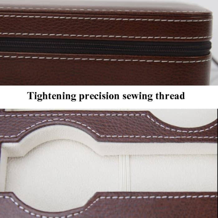 8-stellige Uhren-Aufbewahrungsbox, Uhren-Display-Box, tragbare Uhren-Reisetasche, 08 Watch Position Brown, 08 Watch Position Black – Bild 4