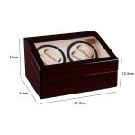 Uhren-Shaker, 4 + 6 Ziffern, mechanische Uhr, Automatikaufzug, Uhrenbox, Uhren-Shaker, US-Stecker, Red Sandalwood, Black – Bild 3