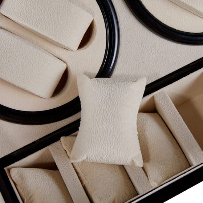 Uhren-Shaker, 4 + 6 Ziffern, mechanische Uhr, Automatikaufzug, Uhrenbox, Uhren-Shaker, US-Stecker, Red Sandalwood, Black – Bild 6