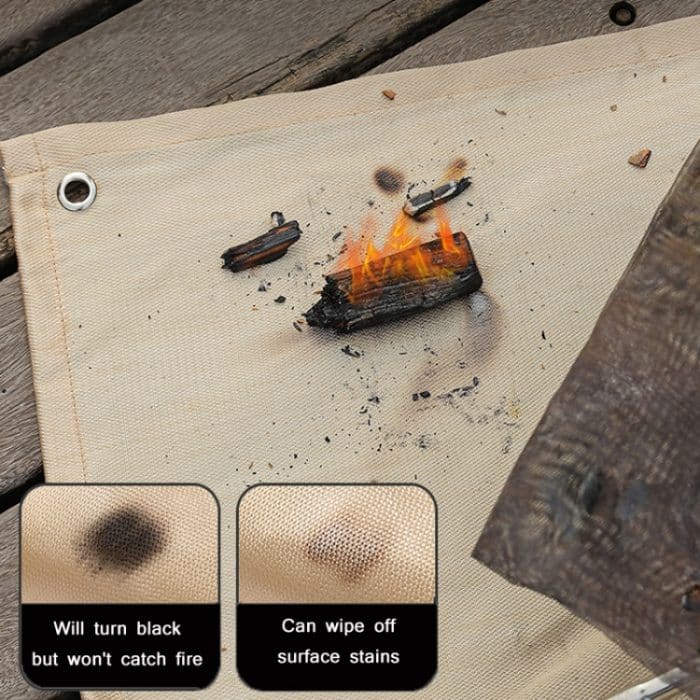 Outdoor-Camping-Fiberglas-Wärmeisolationspad, feuerfestes Tuch, Größe:, 50x50cm, 56x60cm, 56x80cm, 100x100cm – Bild 3