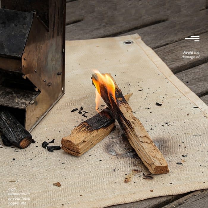 Outdoor-Camping-Fiberglas-Wärmeisolationspad, feuerfestes Tuch, Größe:, 50x50cm, 56x60cm, 56x80cm, 100x100cm – Bild 6