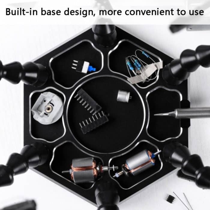 Sechs-Backen-LED-Lupen-Lötstation mit Lüfter, N-SS6LMF-BK9, N-SS6LF-BK9 – Bild 5