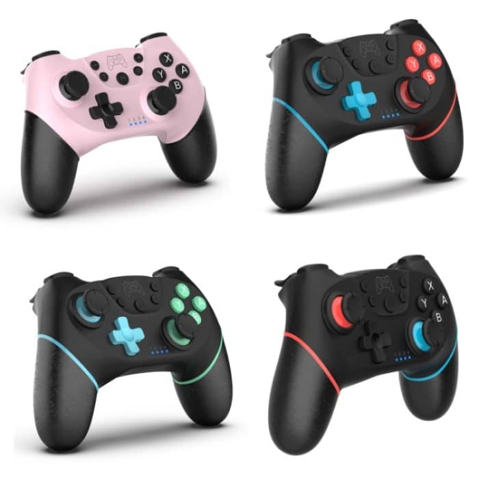 Drahtloses Bluetooth-Gamepad mit Makroprogrammierung für Switch Pro, Pink, Left Blue Right Red, Left Blue Right Green, Black Left Red – Bild 2