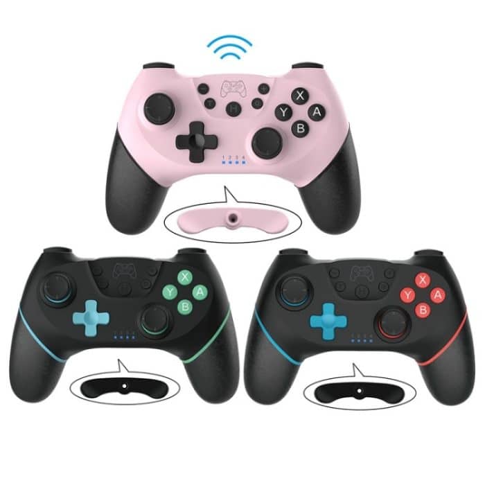 Drahtloses Bluetooth-Gamepad mit Makroprogrammierung für Switch Pro, Pink, Left Blue Right Red, Left Blue Right Green, Black Left Red – Bild 6