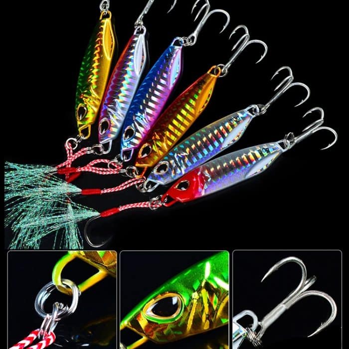 3 Stück PROBEROS Eisenplatten-Blei-Fisch-Fluoch-Metall-Straßenköder, 20G – Bild 5